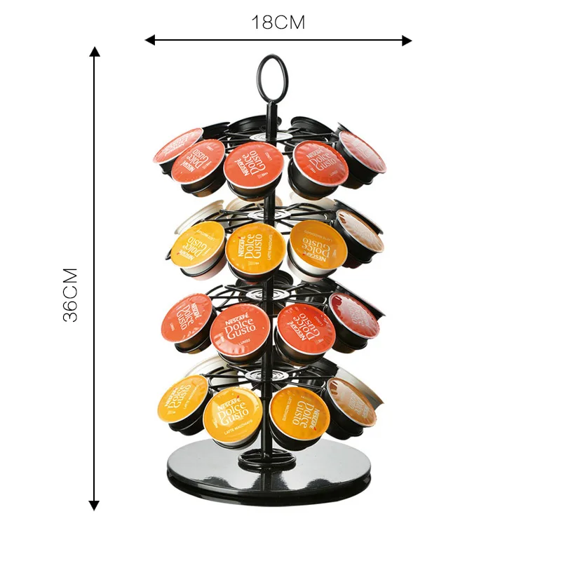 Роторная Капсульная башня стенд практичный держатель для капсул с кофе стойка