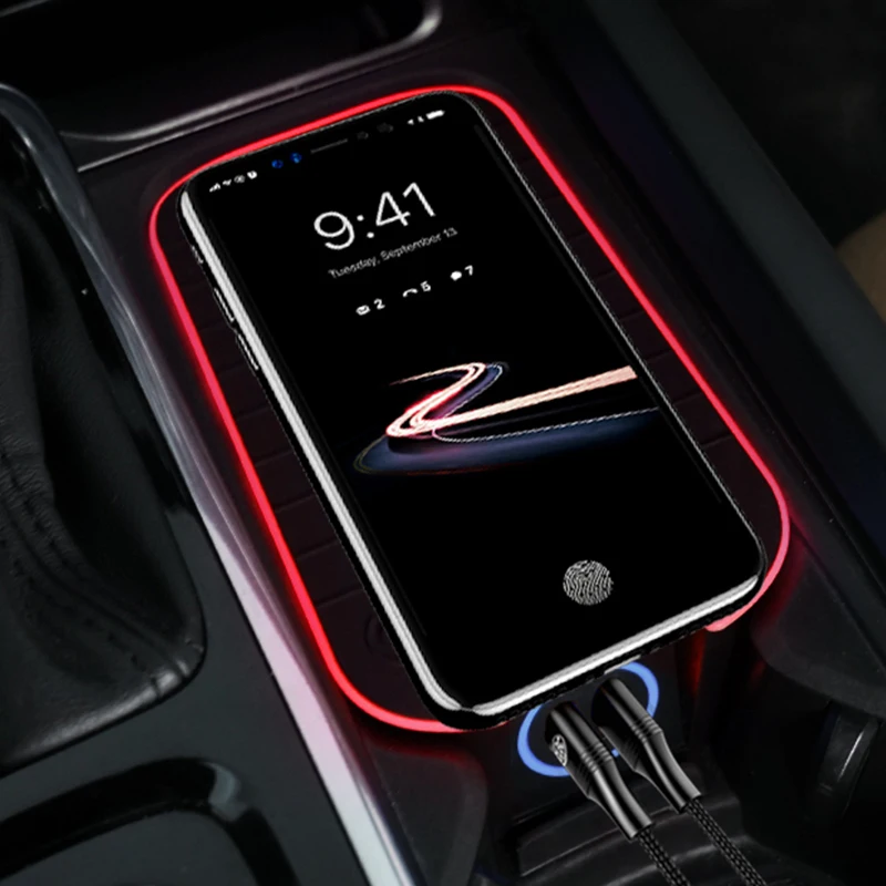Панель телефона с беспроводной зарядкой для Volvo XC60 2017 2018 USB 3 0 автомобильное