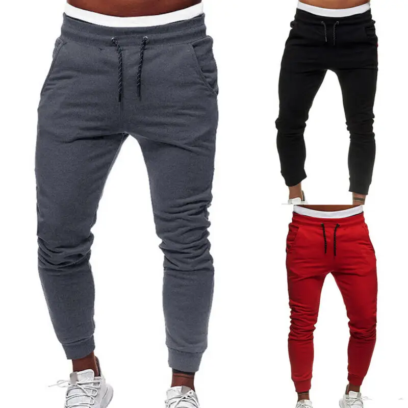 

Men Pants Trousers Fleece Sweatpants Casual Gym Jogging Sports Bottoms Jogger