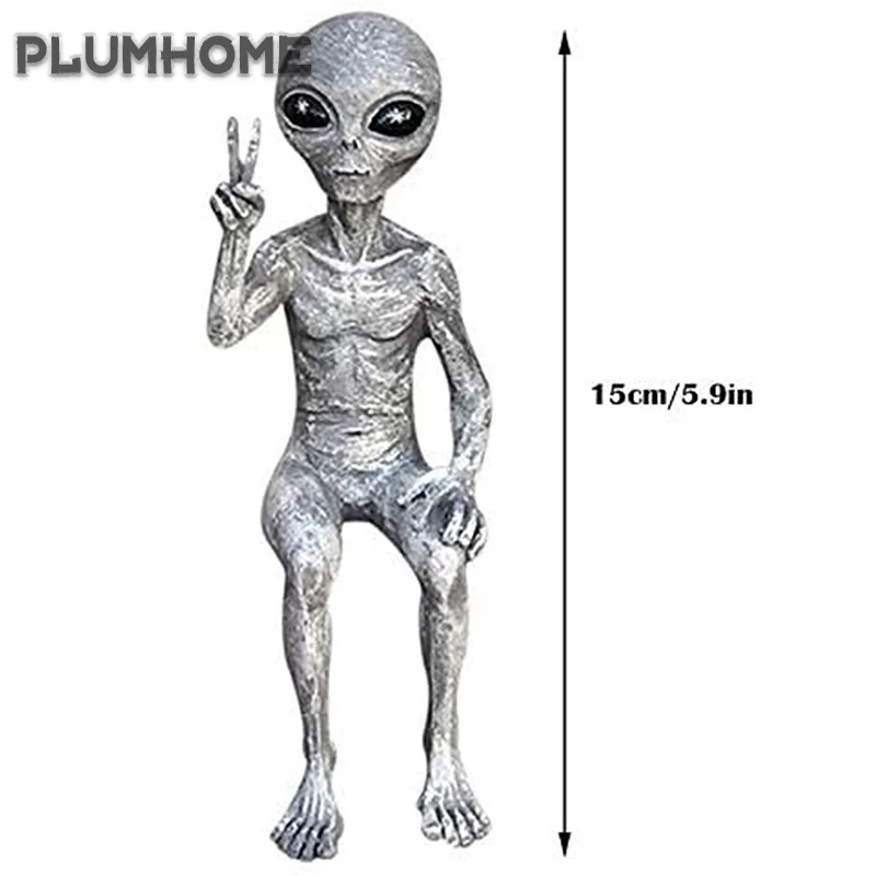 

2021 New Outer Space Alien Statue Martians Garden Statues Figurine Indoor Garden Figurine Home Offical Ornaments Miniatures