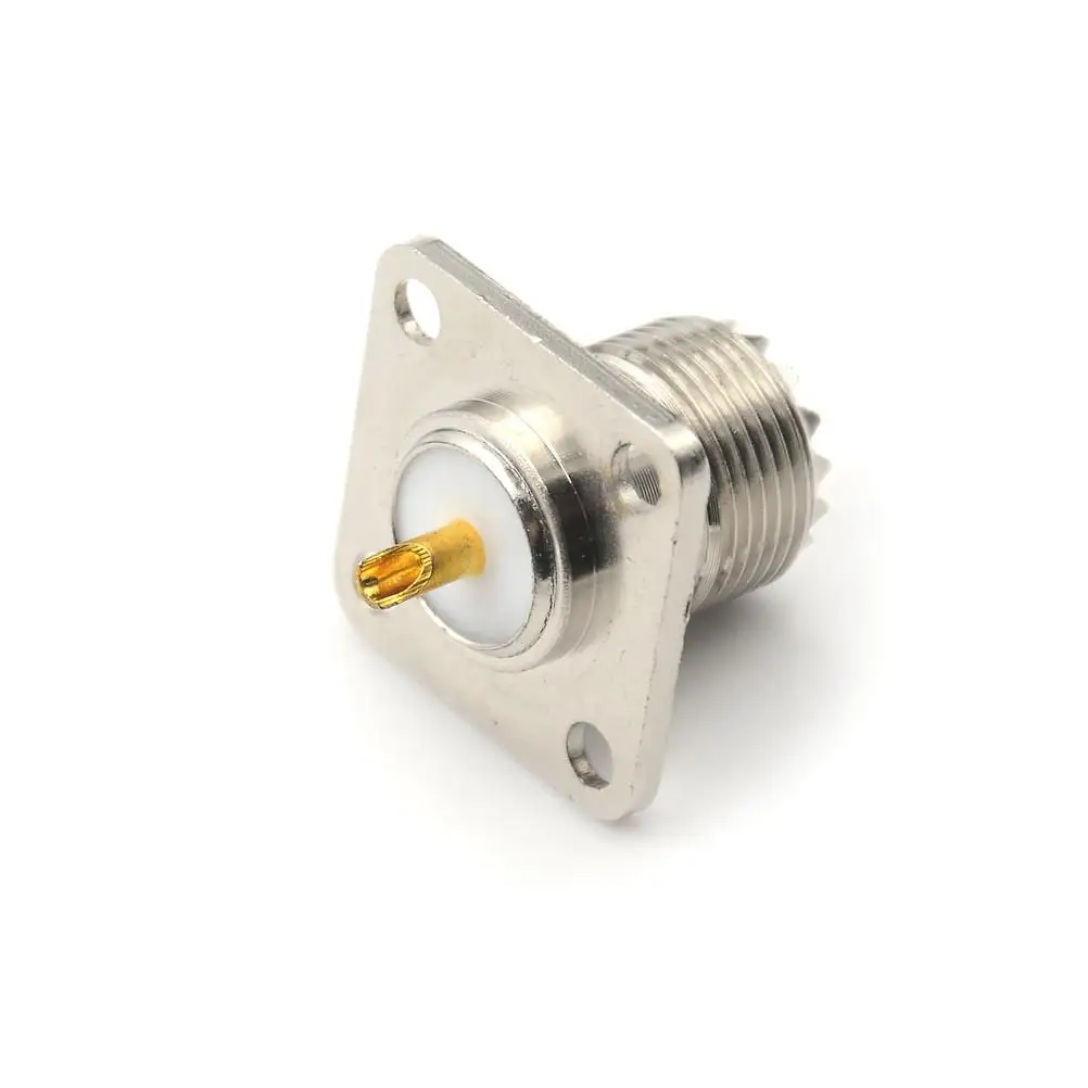 

1 шт. Женский Разъем SO-239, квадратная форма, паяльная чашка, коаксиальный разъем для радиоприемника, Женская панель UHF SO239, оптовая продажа