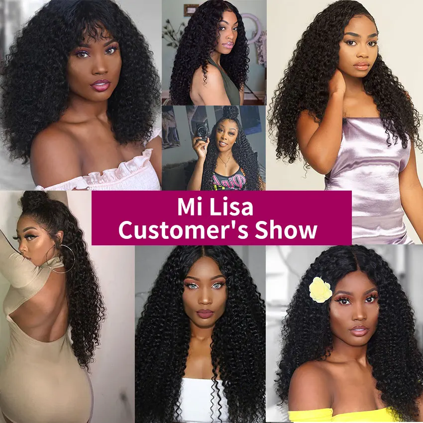 Brazilian Hair Weave Bundles With Closure 4 Human Mi Lisa Remy Middle Part Lace Deep Wave Bundle | Шиньоны и парики