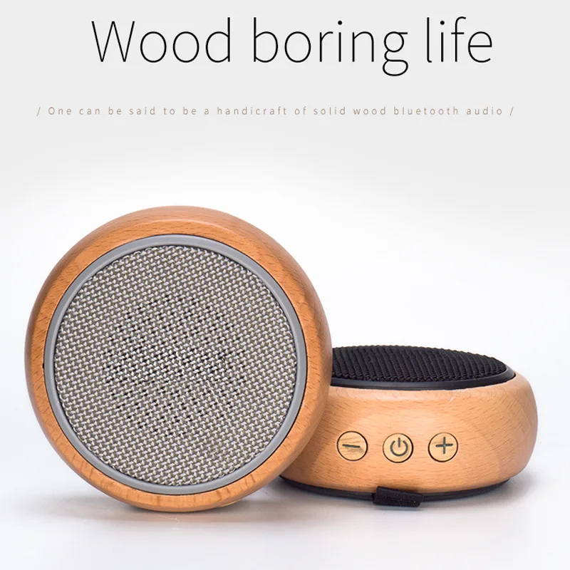 

Wooden Wireless Bluetooth Speaker with Card Small Gun Mini Bass Portable Computer Stereo