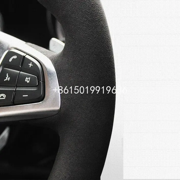 

Black Suede Hand Sewing Car Steering Wheel Cover for BMW M Sport E46 330i 330Ci