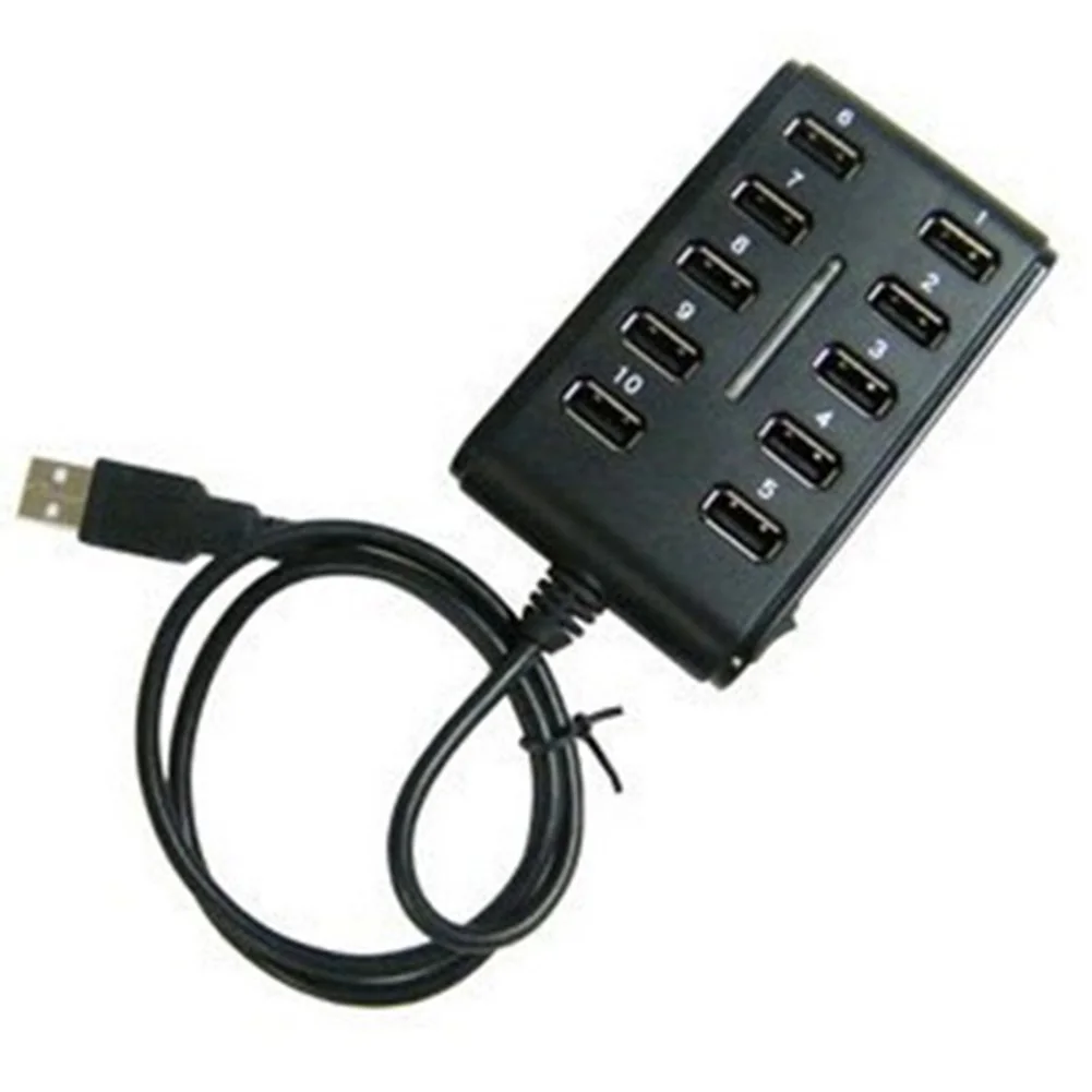

480 Mbps USB 2.0 Hub 10 Ports Multi Personal Computer USB HUB Portable USB Splitter For PC laptop