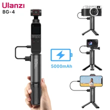 Ulanzi BG-4 Mini Tripod With 5000mAh Power Bank Hand Grip Monopod Portable tripod For Gopro Camera Phone Holder With 1/4 Screw