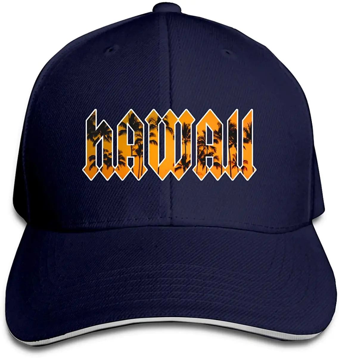 

Hawaii Sunset and Palm Trees Men Cotton Classic Baseball Cap Adjustable Size