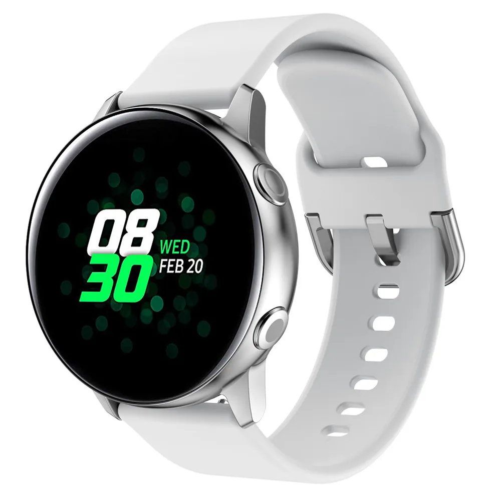 Ремешок для часов 20 мм Samsung Galaxy watch Active 2/42 мм/3 41 мм/Gear S2/спортивный силиконовый