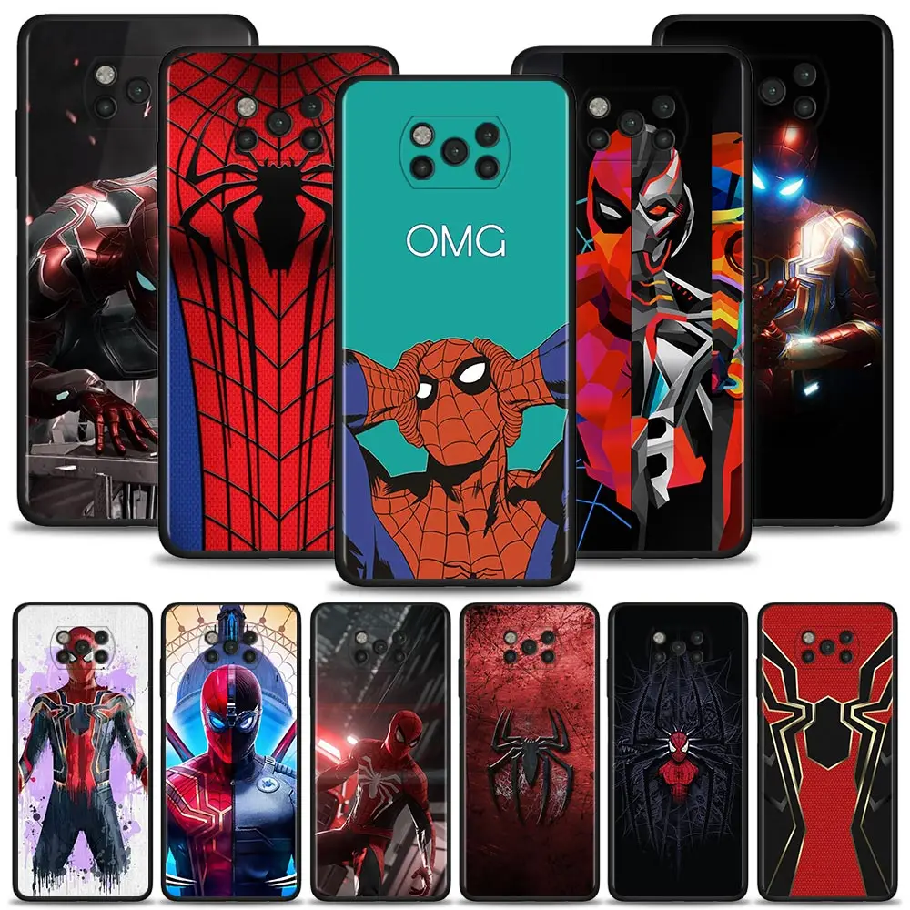 Чехол с изображением Человека-паука Marvel для Xiaomi POCO X3 NFC M3 Pro F3 GT F1 чехол Mi 11T 10T 9T 11 Note