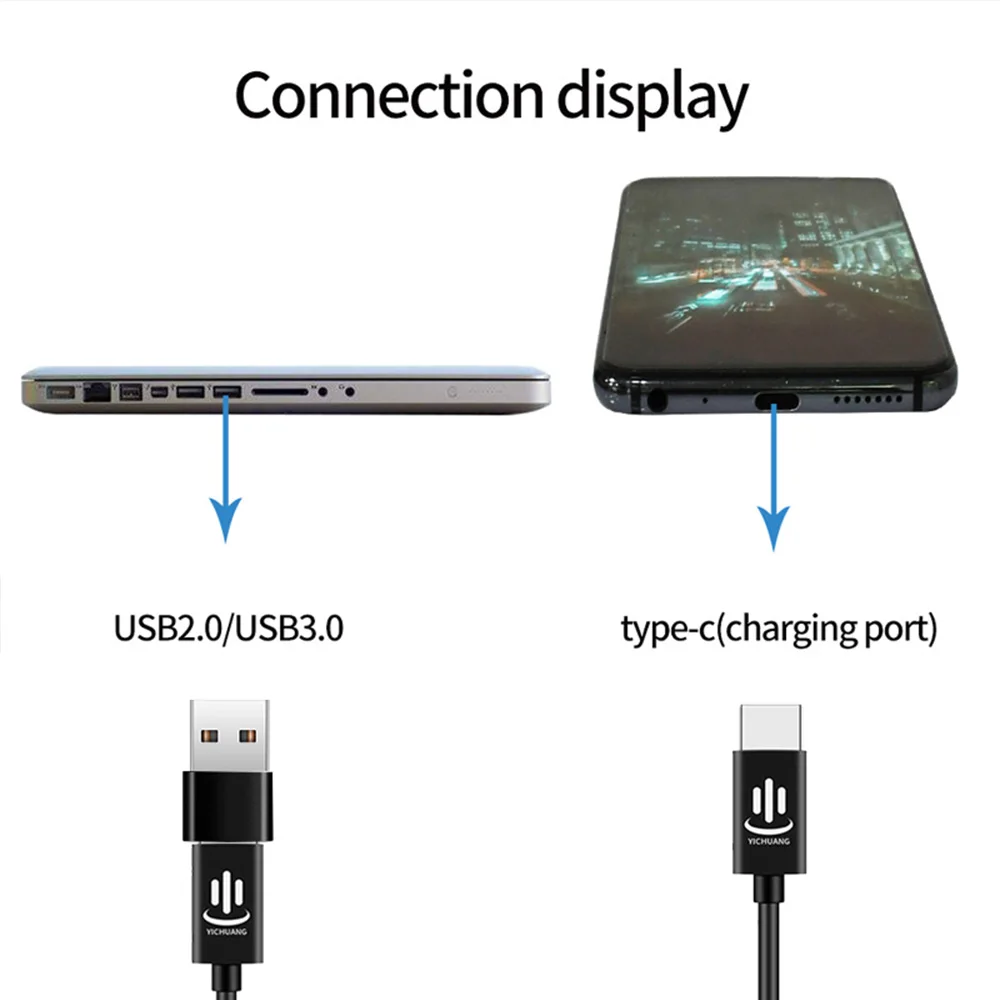Конденсаторный микрофон YICHUANG петличный USB C для смартфонов на Android и Windows интервью
