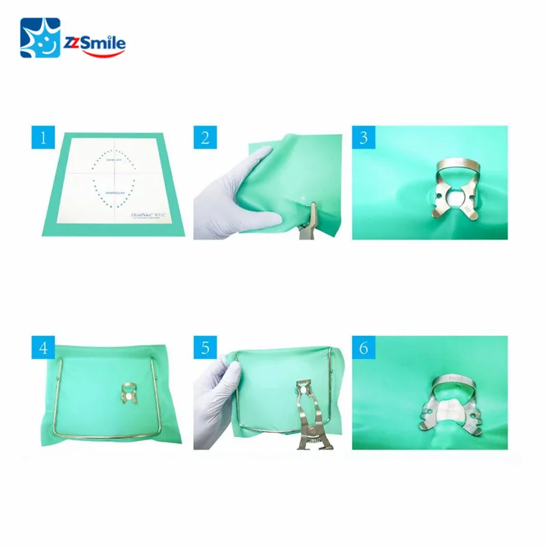 

CE Approved Dental Rubber Dam Clamp Kit 2 with Dental Dam Forceps and Punch