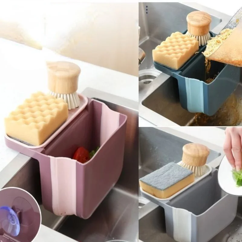 

Kitchen Sink Drain Basket Mesh Strainer Household Washing Vegetables Hanging Storage Washing Bowl Garbage Filter Sink Shelf