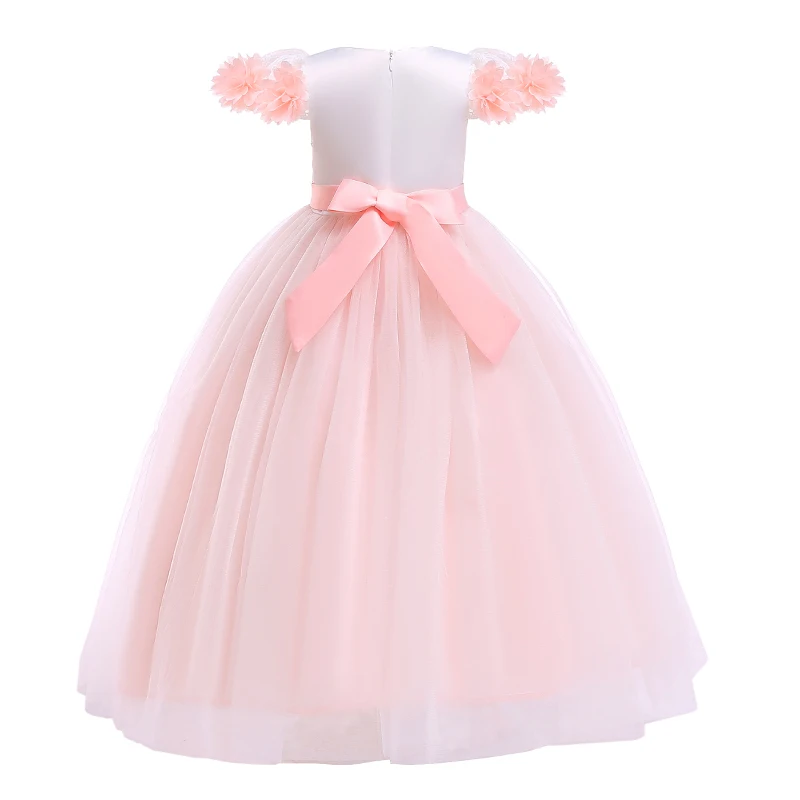 Детские Платья с цветочным рисунком платье принцессы для рождественской