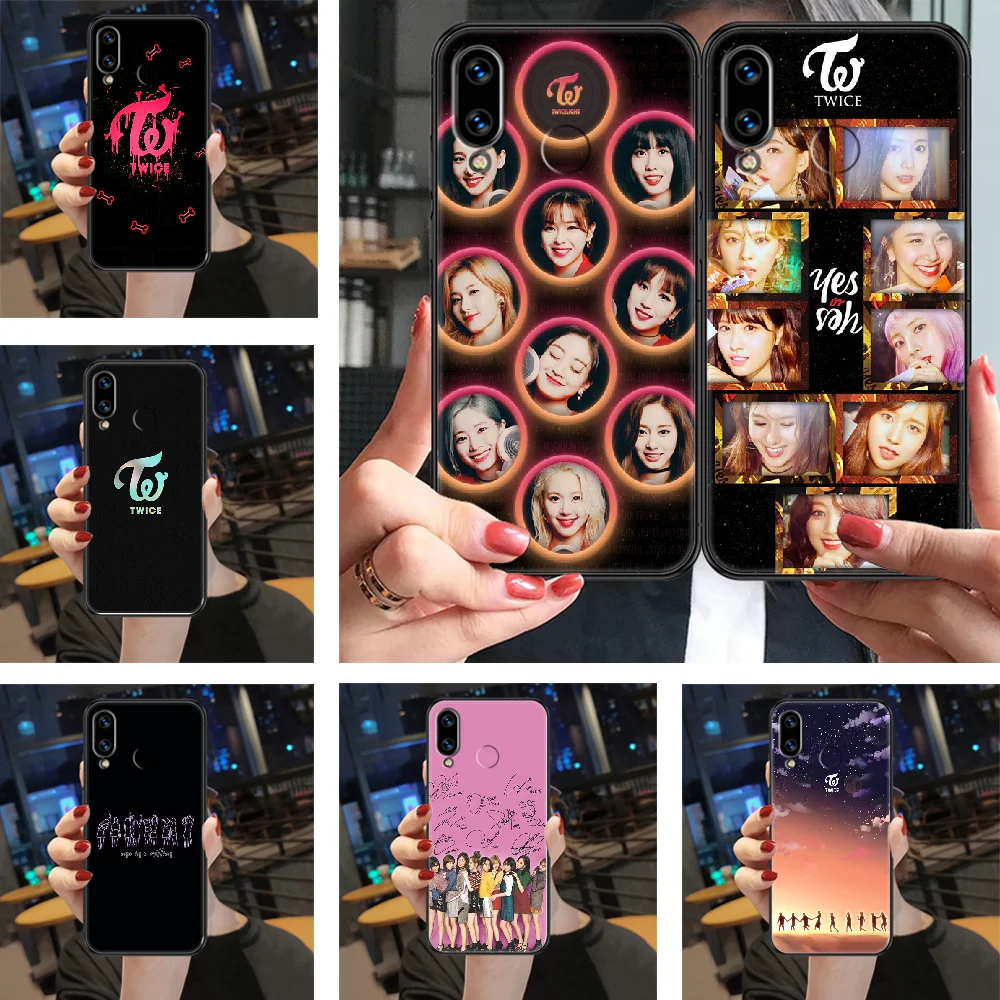 KPOP дважды чехол для телефона Huawei Honor 6 7 8 9 10 10i 20 A C X Lite рro играть черный art