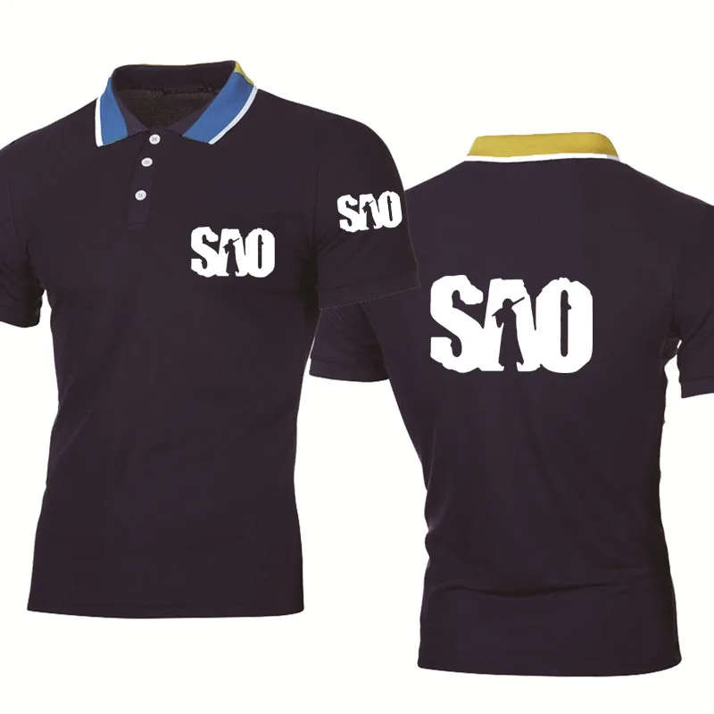 Мужская хлопковая рубашка-поло с принтом Мастера онлайн | одежда