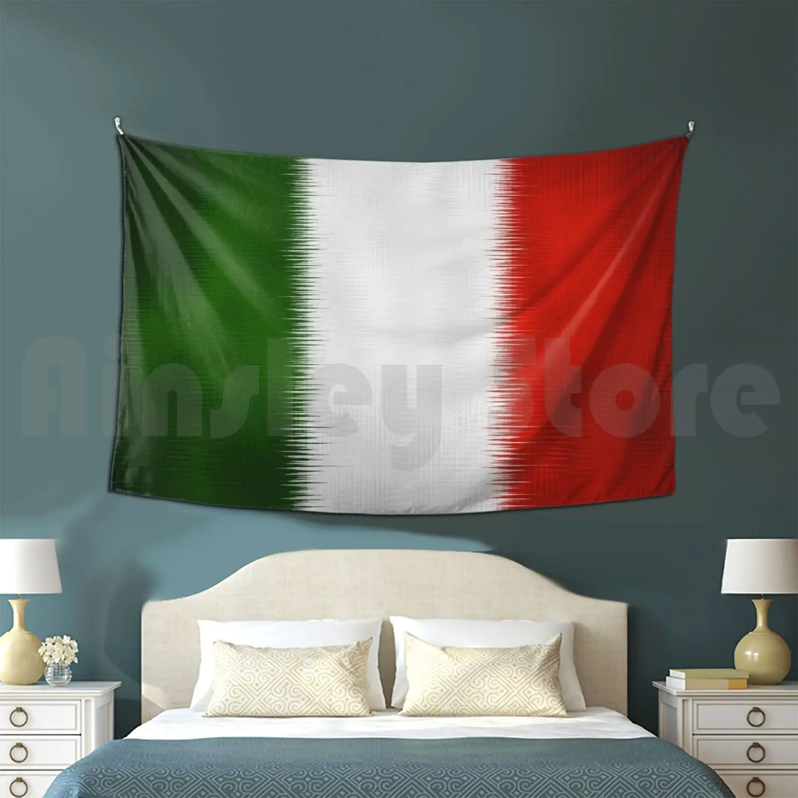 

Italy Tapestry Living Room Bedroom Italy Country Flag Cool Nice Ciao Pasta Bella Red Green White Europe Gits