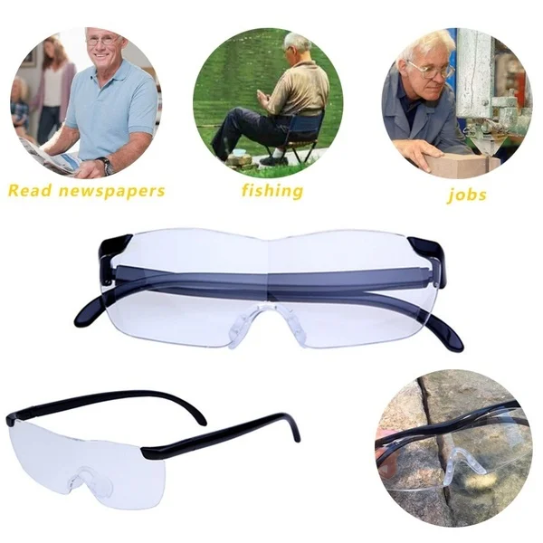 

1.6 times Magnifying Glass Reading Glasses Big Vision 250 Degree Presbyopic Glasses Magnifier Eyewear Presbyopic Magnification