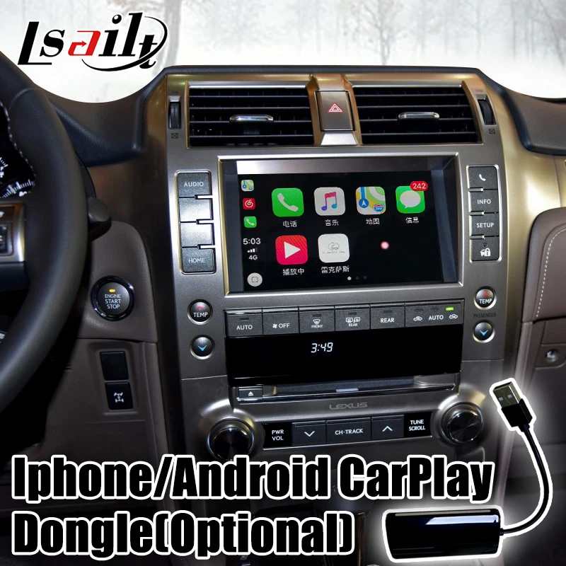 Lsailt Android 7,1 двойная система видео интерфейс для Lexus GX460-19 gps навигационная коробка поддержка carplay и Android авто
