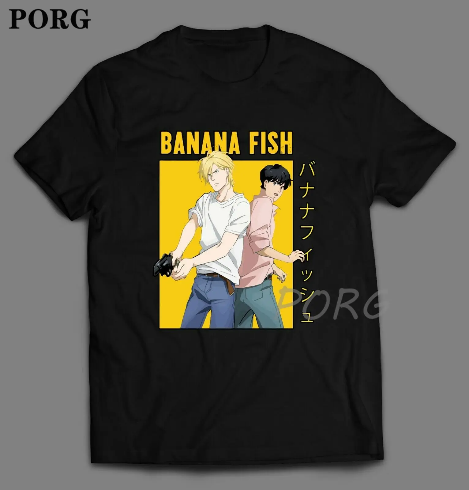 

Japanese Anime Banana Fish High Quality Shirt Plus Size Options Cute Funny T-shirt 90s Cartoon Ulzzang Casual Top T-shirt Men