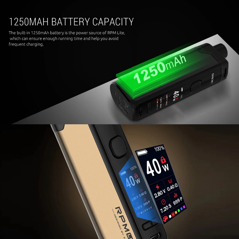 Электронная сигарета SMOK RPM LITE 40 Вт 1250 мАч 3 2 мл | Электроника
