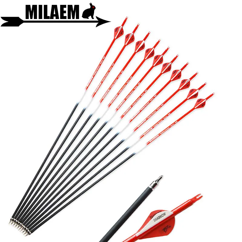 31 5 дюйма стрелы для стрельбы из лука углеродные позвоночник 500 id6 2 мм резиновое