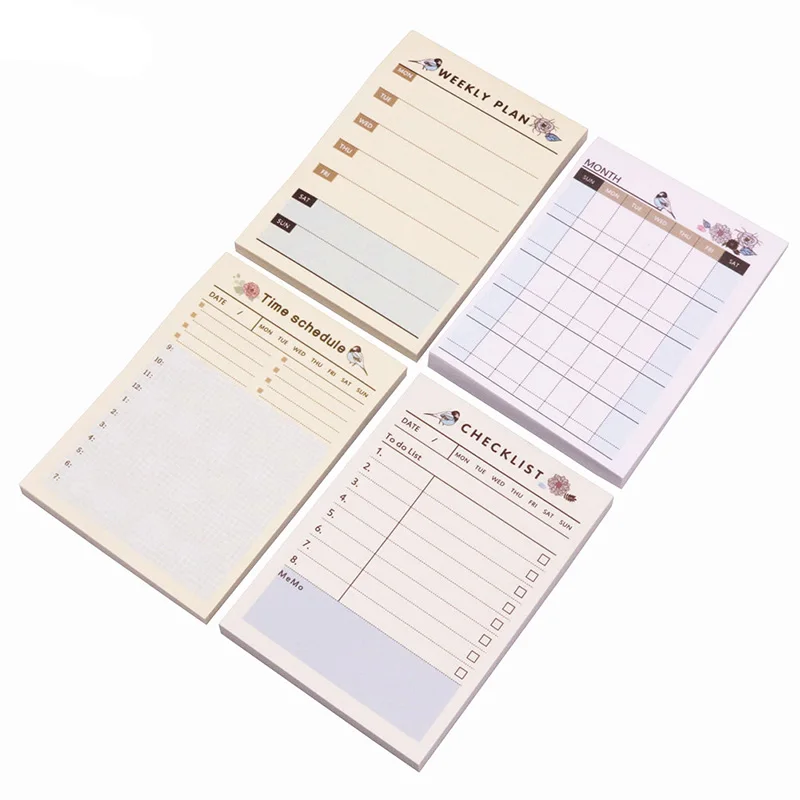 1 шт. график контрольный список недельный план месяц четырех стилей доступны 58 60