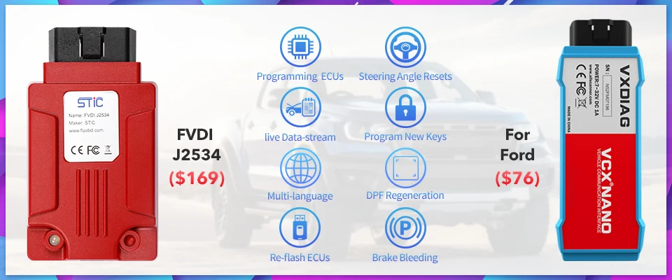 Горячая Распродажа FVDI J2534 автомобильный диагностический инструмент VXDIAG для Mazda поддержка онлайн-модуля программирования Поддержка большинства ELM327