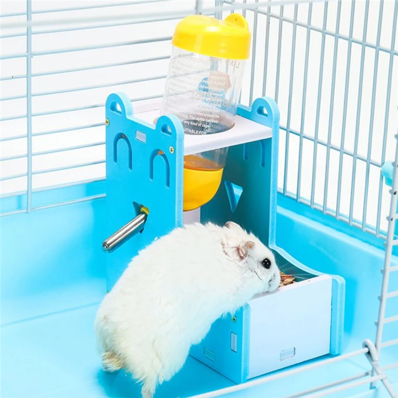 

Small Pet Water Drinking Bottle Holder Hamster Rabbit Food Feeder Dispenser Animal Hideout Nest Toy Hamster Supplies