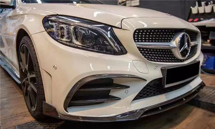 

Подходит для нового W205 Benz C200c260300c43 модифицированный спойлер из углеродного волокна для переднего подбородка