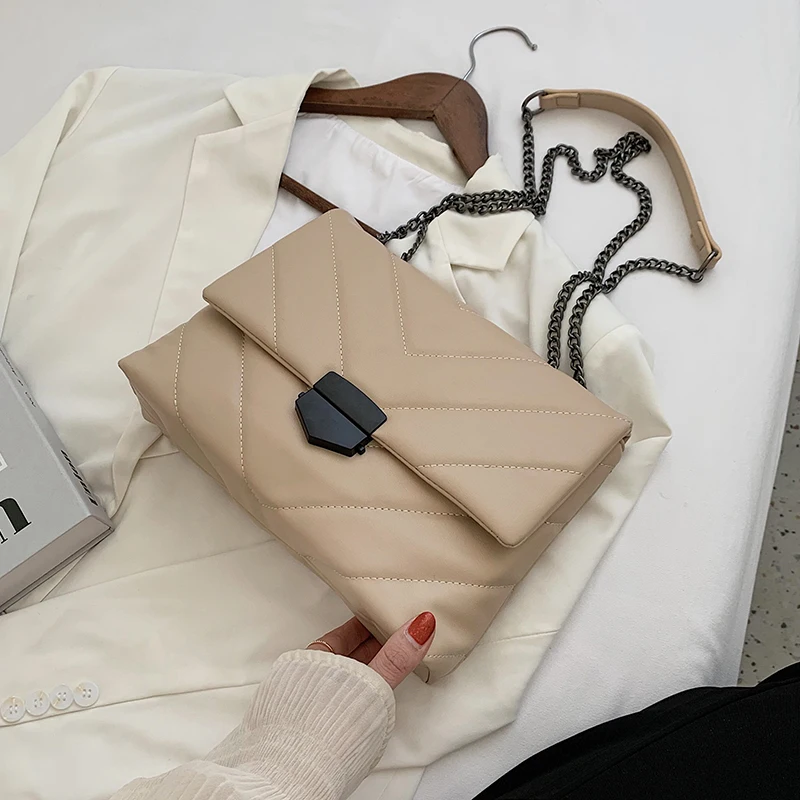 

2020 New Pu Leather Rhombus Women's Shoulder Messenger Bags Casual Chain Crossbody Bags Retro Totes Handbags Purse 2020 NEW