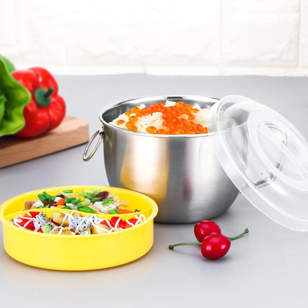 

1.4L Portable Stainless Steel Soup Snack Bowl Lunch Box Bento Food Container