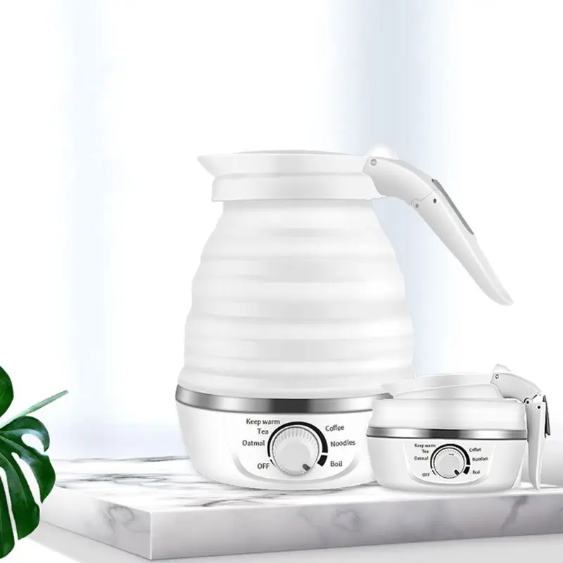Дорожный складной электрический чайник из пищевого силикона для воды защита от