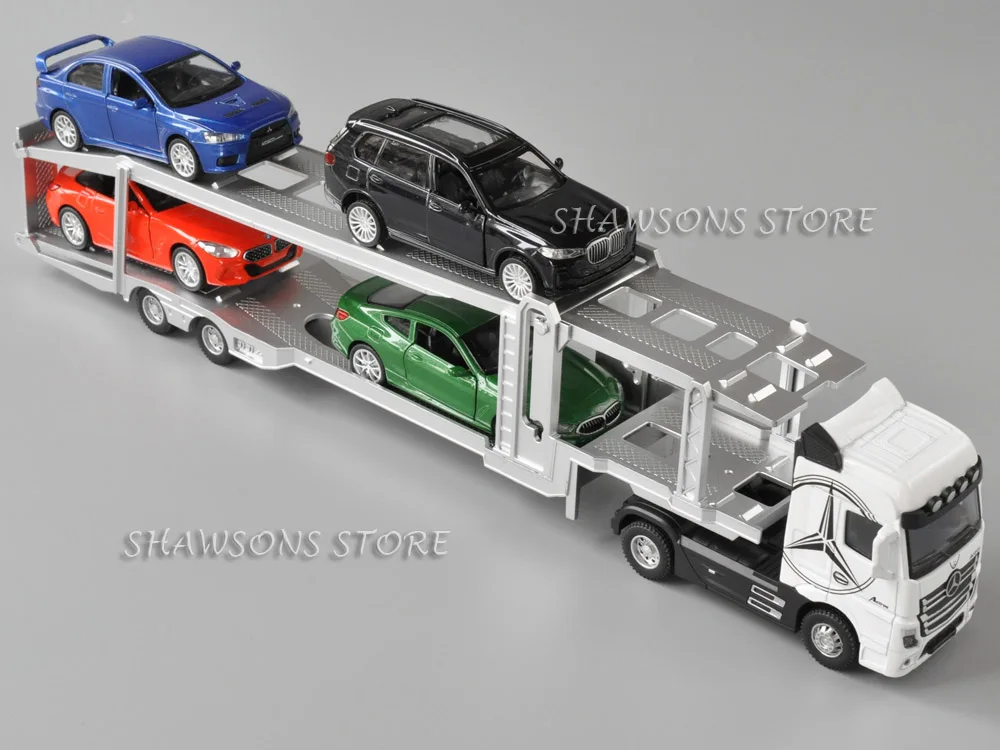 Модель литая автомобиля в масштабе 1:50 трактор Actros 40 см автовоз миниатюрная