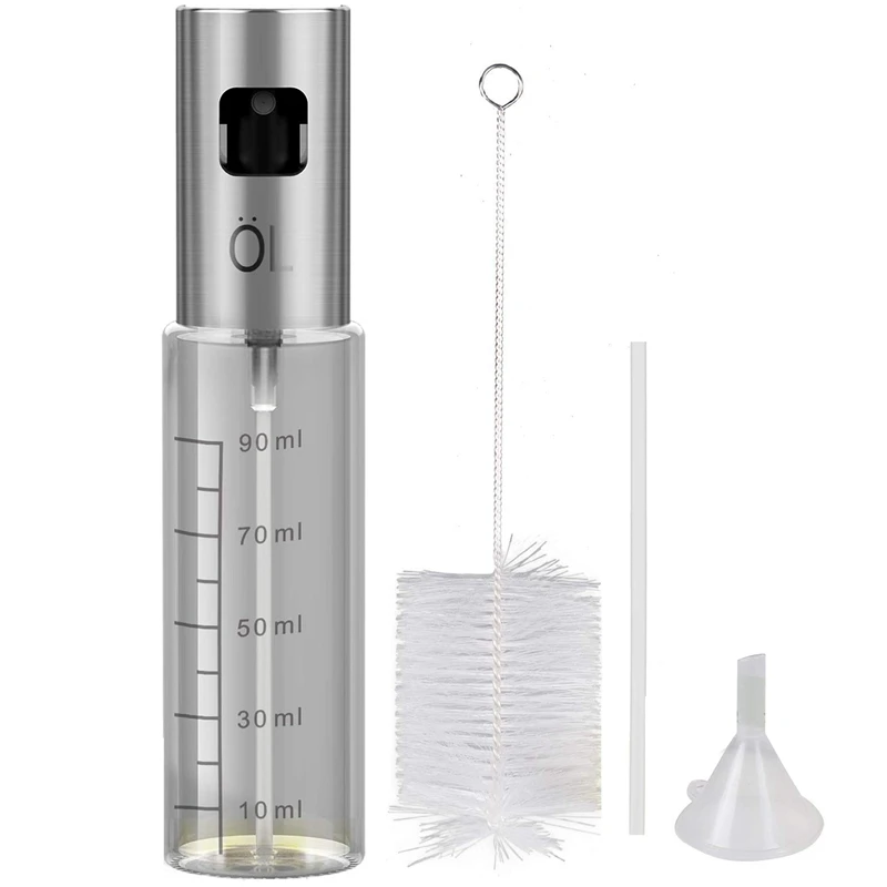 Olive Oil Sprayer Mister Dispenser Bottle 90Ml Premium Glass Vinegar Soy Sauce Pump For Bbq Grilling |
