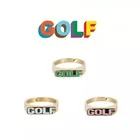 Мужскиеженские золотые кольца Golf Wang, без завязок, популярный логотип в стиле Хай-стрит, хип-хоп, Тайлер, создатель Golf, аксессуары для мужчин и женщин