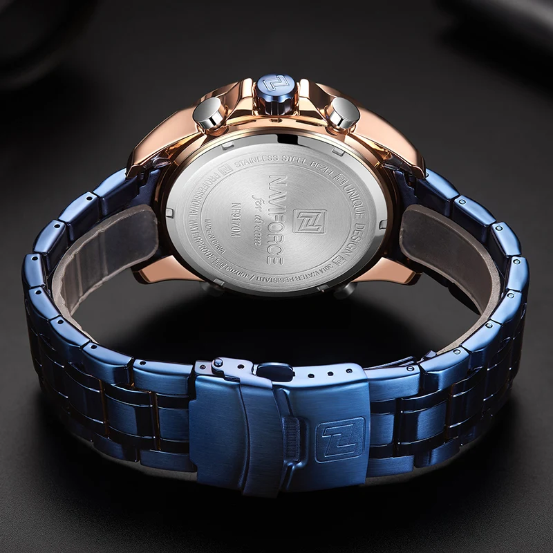 

NAVIFORCE Mens Sports Watch Military Army Chronograph Quartz Wristwatch Waterproof Clock Relogio Masculino