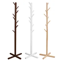 Wood Coat Stand Tree Coat Hanging Rack with 8 Hooks for Home Wood Coat Stand Tree Coat Hanging Rack with 8 Hooks