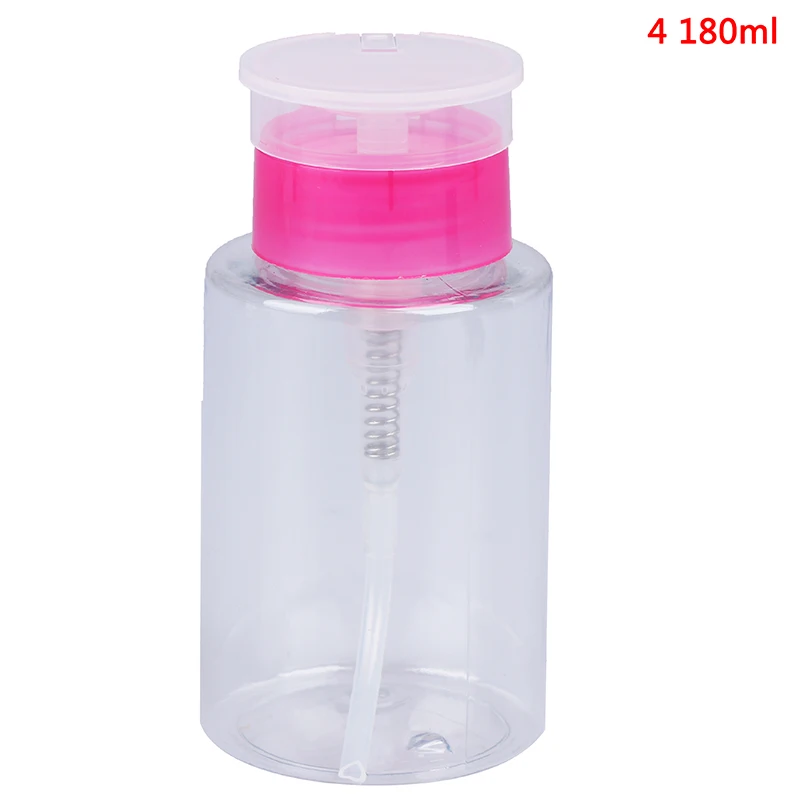 1 шт. 180/100ml Пустые Пластик жидкость для снятия лака Алкоголь Жидкость ясно Пресс