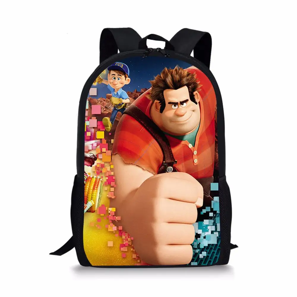 Fashion Children's Backpack Wreck-It Ralph Book-Bags Kids Boys Mochila Infantil Age 1-6 Ralph School Bag Child Backpack