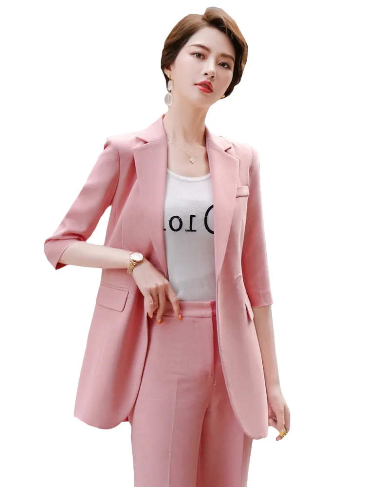 

Summer professional clothes for colorful blazer jacket for women jacket and pants set women tuxedo suit work suits for women