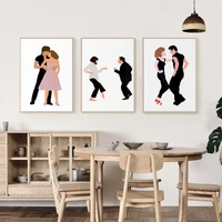 abstract dance art printing greece minimalist pulp fiction poster dancing canvas painting wall pictures for gallery home decor
