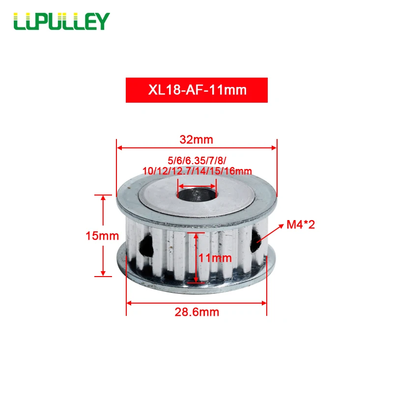Синхронный шкив LUPULLEY 1 шт. 18 зубьев XL зубчатый шаг 5 08 мм алюминиевый ГРМ ширина 11 |