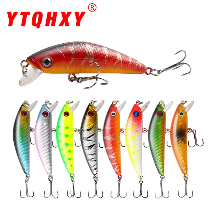 

7.2cm7.5g Slowly Sinking Minnow Fishing Lure Isca Artificial Hard Bait Bass Wobblers Steel Ball 3D Eyes Crankbait Carp Pike