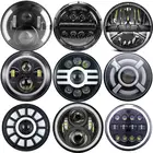 Ходовые огни 40 Вт60 Вт75 Вт80 Вт90 Вт Автомобильные светодиодные 7-дюймовые автомобильные аксессуары ангельские глазки H4 светодиодные фары для Лада Нива 4X4 УАЗ Хантер Хаммер