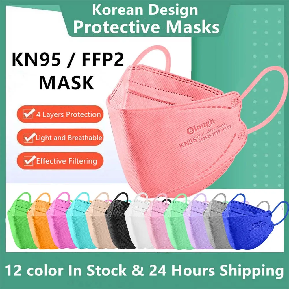 

FFP2 Mask Mutilcolor Mascarilla FPP2 Homologada Fish KN95 Masks 4 Layers Facial Mascarillas FFP3 Adult Masque Korean FFP2mask