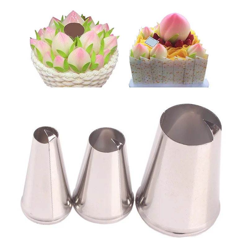 

Shoutao Decorating Mouth 3-Piece Set 3PCs Stainless Steel Welding Affordable Cake Cream Decorative Baking Tools