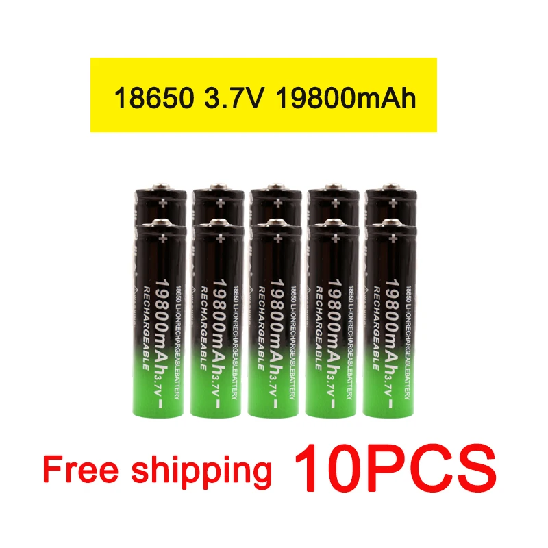 18650 Батарея высокое качество 19800mAh 3 7 V литий ионных батарей Перезаряжаемые для