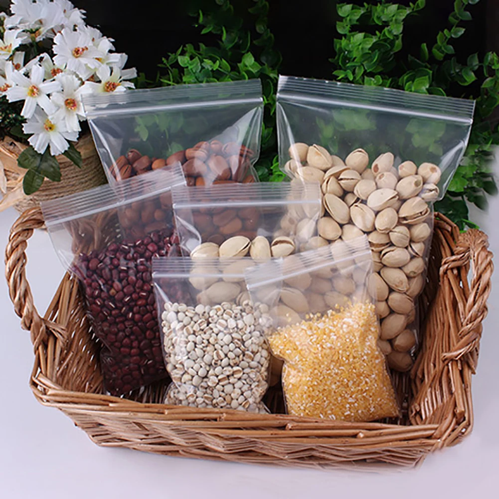 100 шт пластиковые прозрачные само запайки упаковочные мешки для печенья сумка