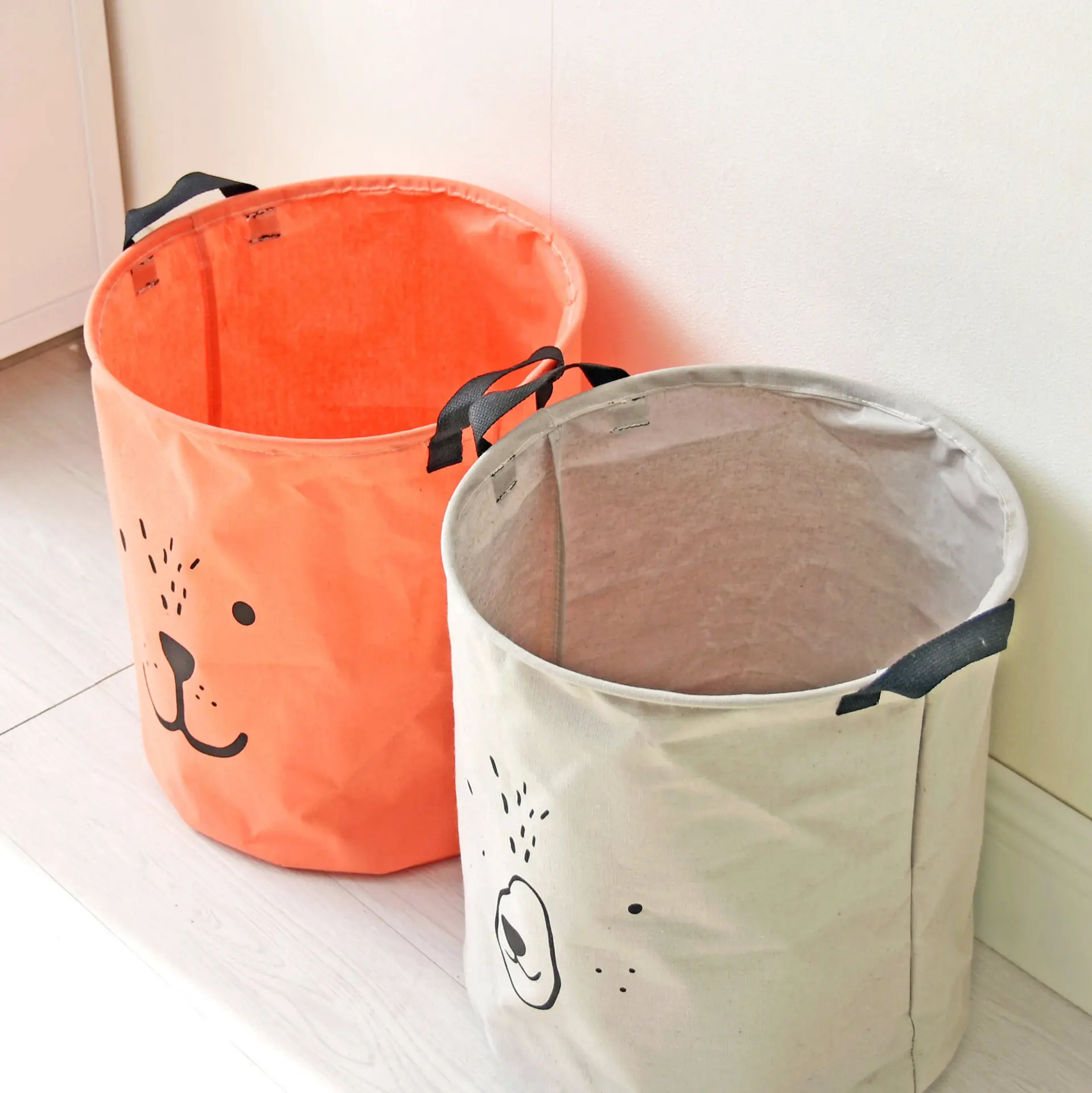 

Handheld Large Laundry Basket Hamper Bag Cartoon Lovely Clothes Storage Barrel Clothes Kid Toy Sundries Organizer Storage Basket