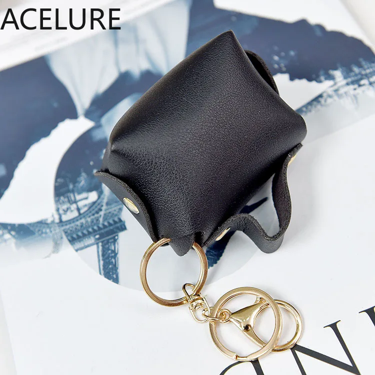

ACELURE Solid Color Buckle Mini Bag for Women PU Leather Small Purse Bag Lady Key Case
